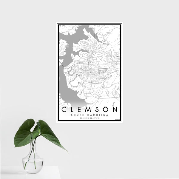 Clemson - South Carolina Classic Map Print
