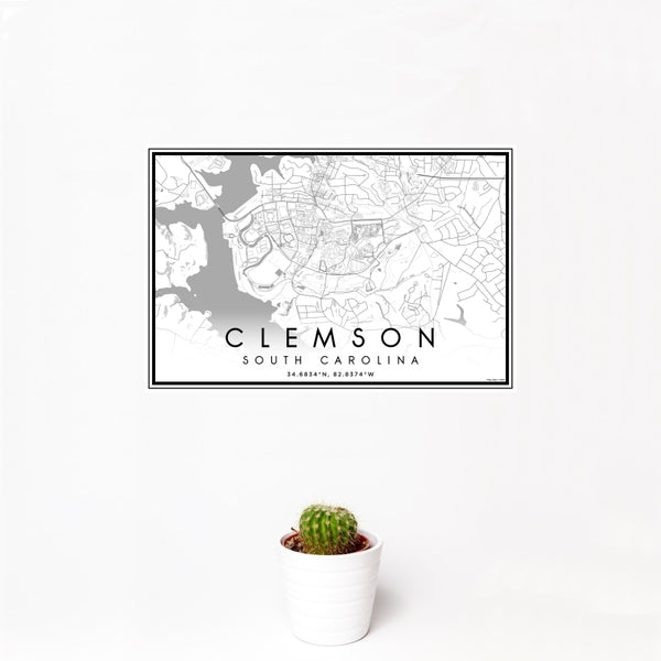 Clemson - South Carolina Classic Map Print