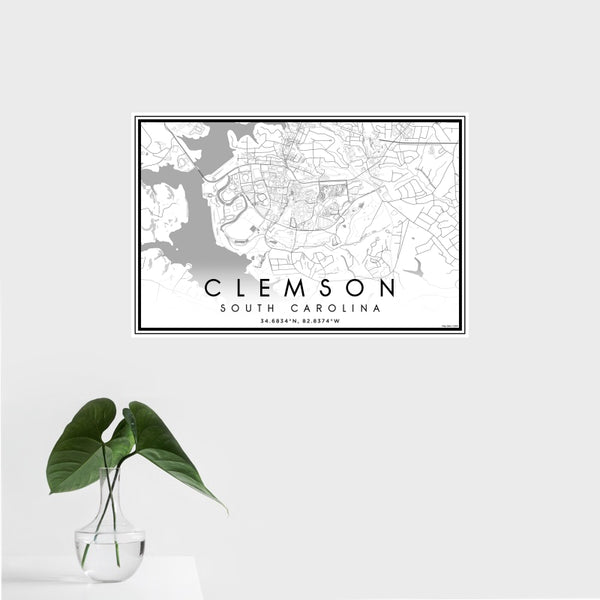 Clemson - South Carolina Classic Map Print