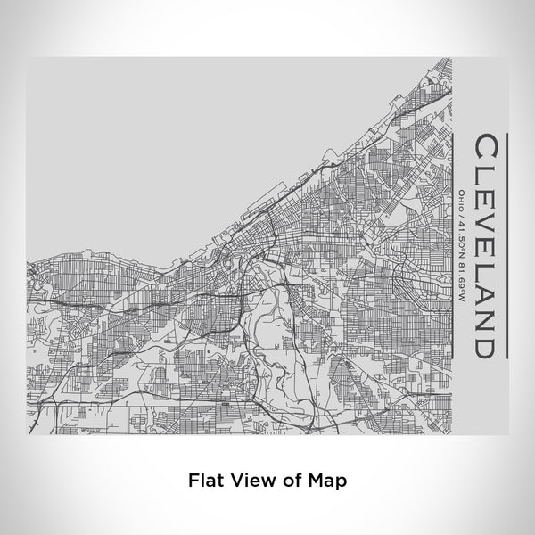 Cleveland - Ohio Map Bottle with Bamboo Top