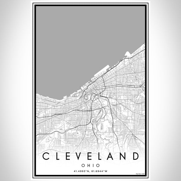 Cleveland - Ohio Classic Map Print