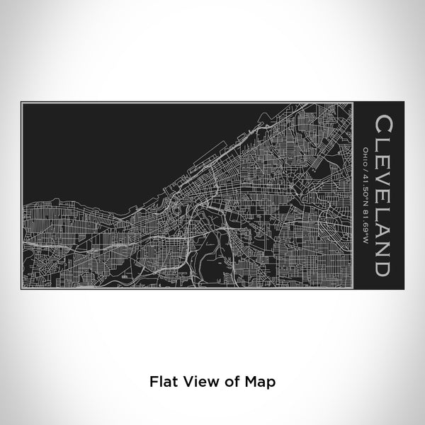 Cleveland - Ohio Map Insulated Bottle in Matte Black