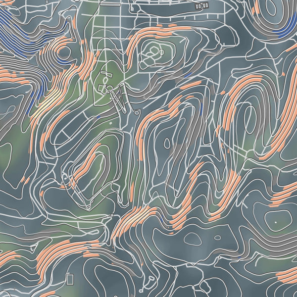 Cloudcroft New Mexico Map Print in Afternoon Style Zoomed In Close Up Showing Details