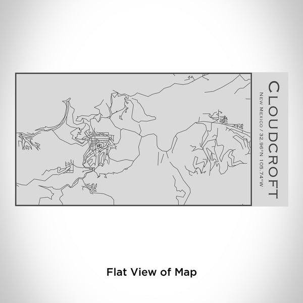 Rendered View of Cloudcroft New Mexico Map Engraving on 17oz Stainless Steel Insulated Cola Bottle