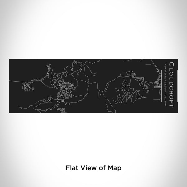 Rendered View of Cloudcroft New Mexico Map Engraving on 10oz Stainless Steel Insulated Cup with Sliding Lid in Black