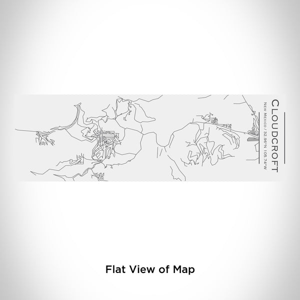 Rendered View of Cloudcroft New Mexico Map Engraving on 10oz Stainless Steel Insulated Cup with Sliding Lid in White