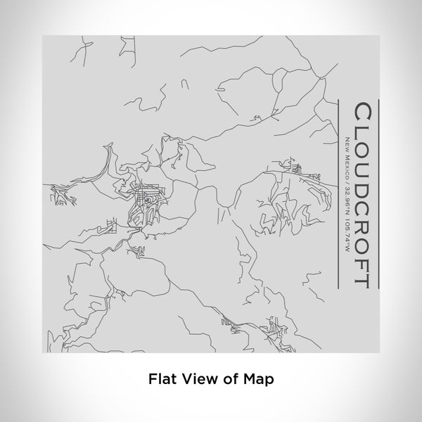 Rendered View of Cloudcroft New Mexico Map Engraving on 17oz Stainless Steel Insulated Tumbler