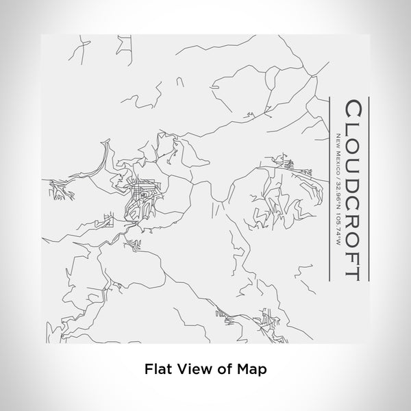 Rendered View of Cloudcroft New Mexico Map Engraving on 17oz Stainless Steel Insulated Tumbler in White