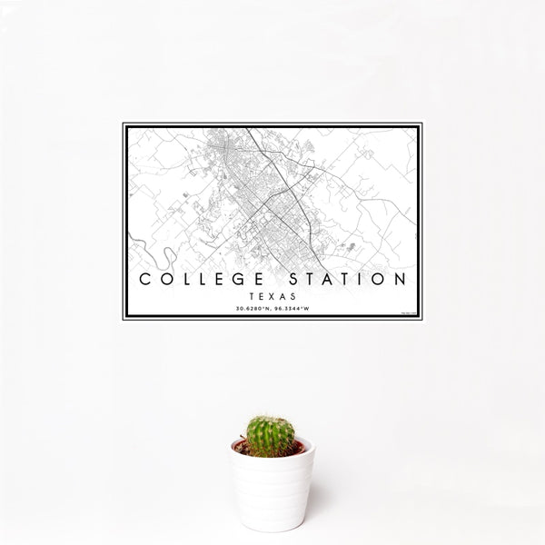 College Station - Texas Classic Map Print