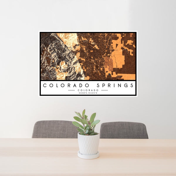 Colorado Springs - Colorado Map Print in Ember