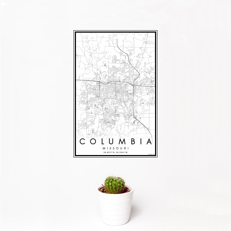 Columbia - Missouri Classic Map Print
