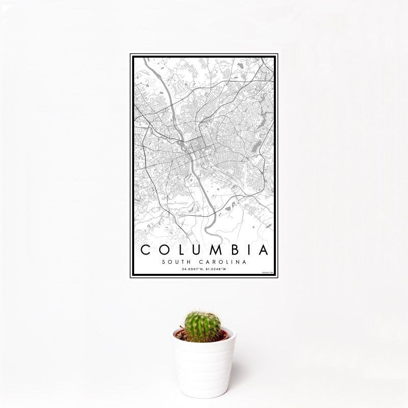 Columbia - South Carolina Classic Map Print