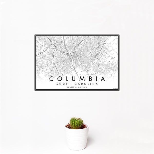 Columbia - South Carolina Classic Map Print