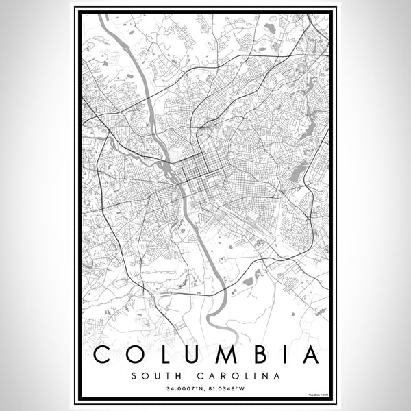 Columbia - South Carolina Classic Map Print
