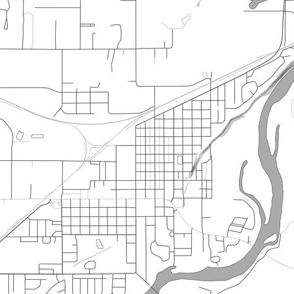 Columbia Falls - Montana Classic Map Print