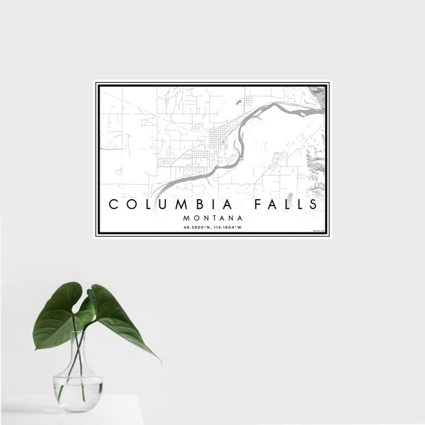 Columbia Falls - Montana Classic Map Print