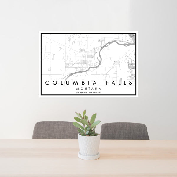 Columbia Falls - Montana Classic Map Print