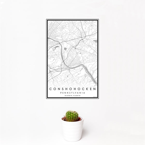 Conshohocken - Pennsylvania Classic Map Print