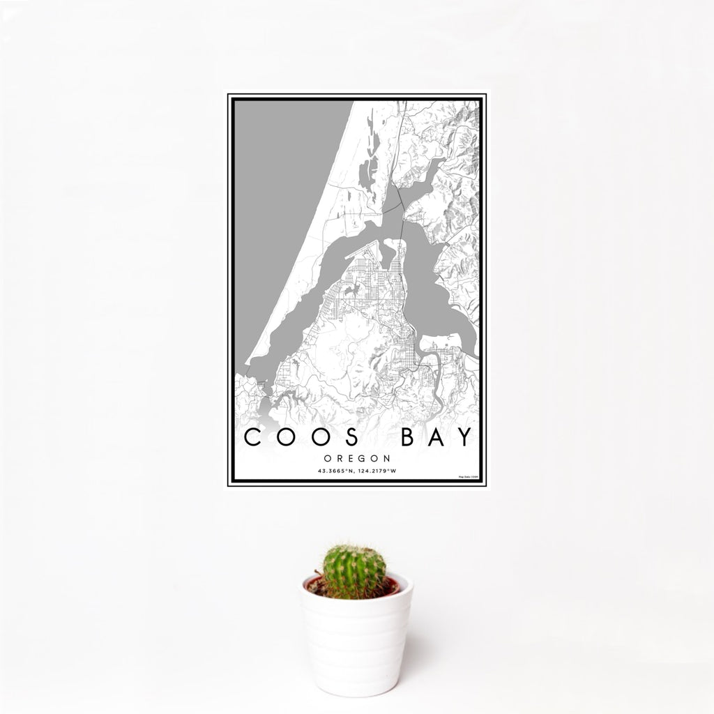 Coos Bay - Oregon Classic Map Print