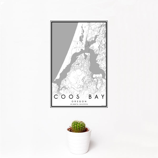 Coos Bay - Oregon Classic Map Print