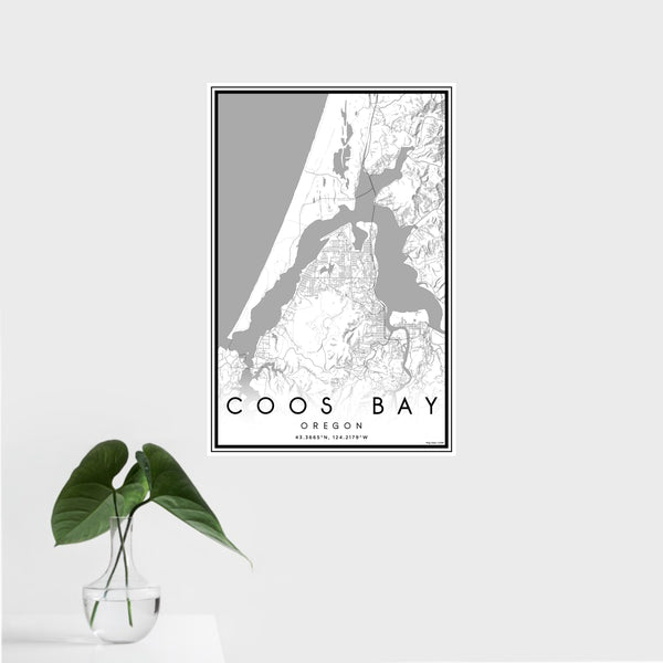 Coos Bay - Oregon Classic Map Print