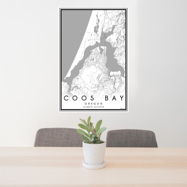 Coos Bay - Oregon Classic Map Print