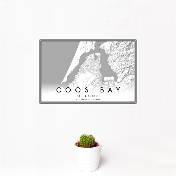 Coos Bay - Oregon Classic Map Print