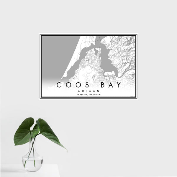 Coos Bay - Oregon Classic Map Print