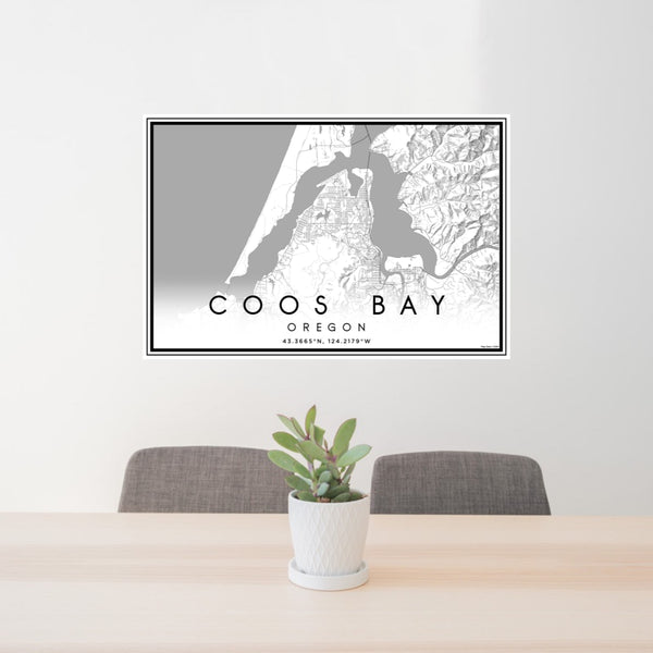 Coos Bay - Oregon Classic Map Print