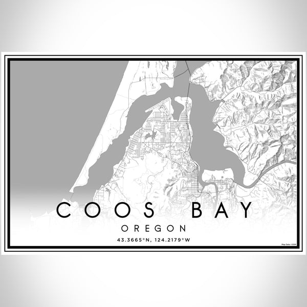 Coos Bay - Oregon Classic Map Print