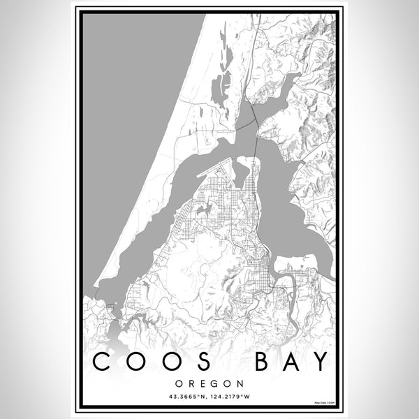 Coos Bay - Oregon Classic Map Print
