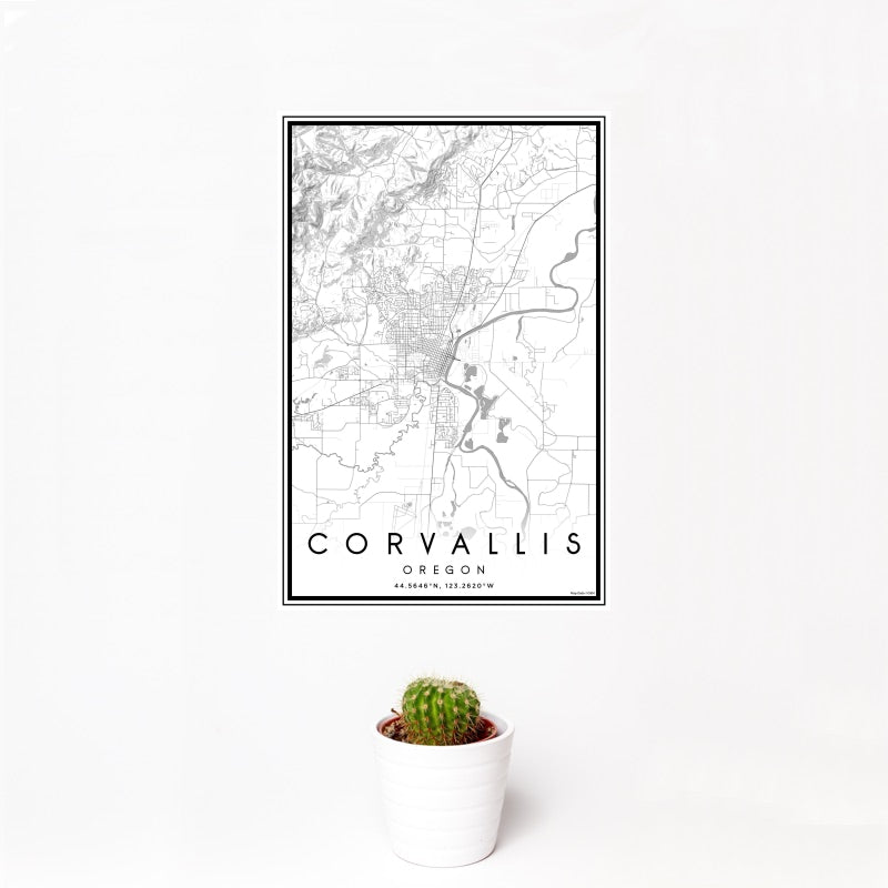 Corvallis - Oregon Classic Map Print