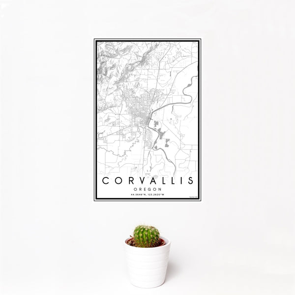 Corvallis - Oregon Classic Map Print