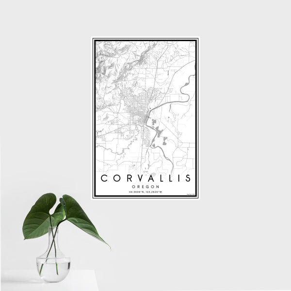 Corvallis - Oregon Classic Map Print