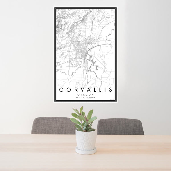 Corvallis - Oregon Classic Map Print
