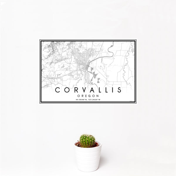 Corvallis - Oregon Classic Map Print