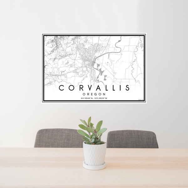 Corvallis - Oregon Classic Map Print