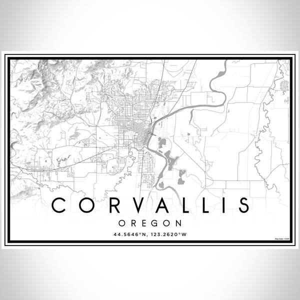 Corvallis - Oregon Classic Map Print