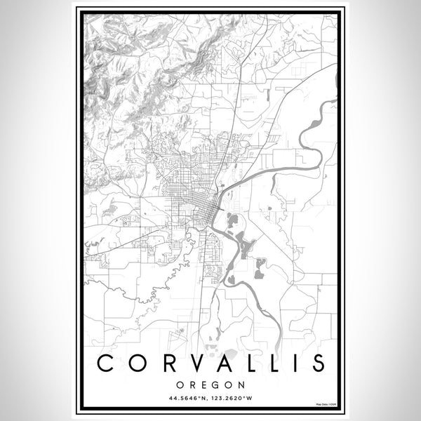 Corvallis - Oregon Classic Map Print