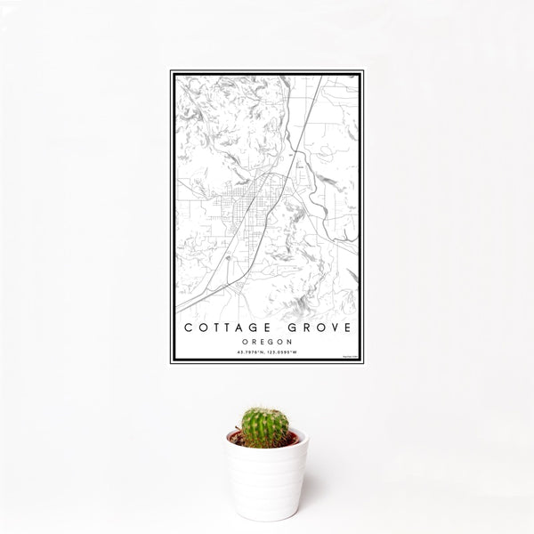 Cottage Grove - Oregon Classic Map Print
