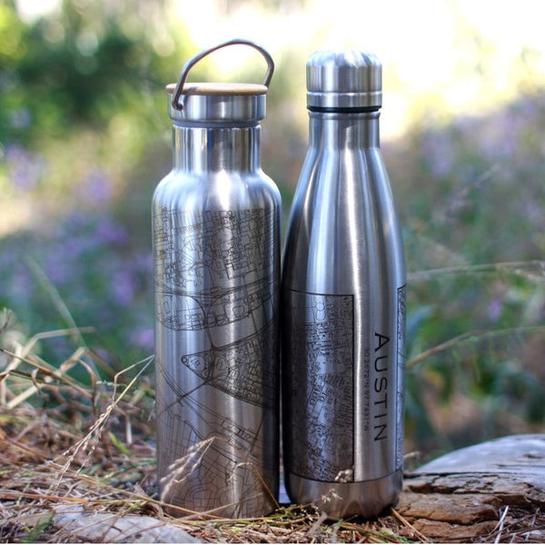Crater Lake National Park - Oregon Map Insulated Bottle