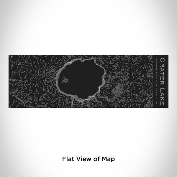 Rendered View of Crater Lake National Park Map Engraving on 10oz Stainless Steel Insulated Cup with Sliding Lid in Black