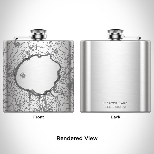 Rendered View of Crater Lake National Park Map Engraving on undefined