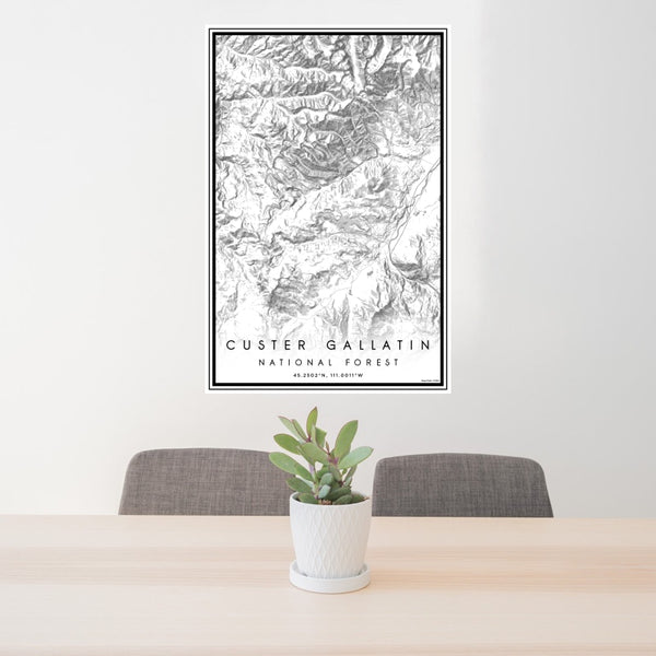Custer Gallatin - National Forest Classic Map Print