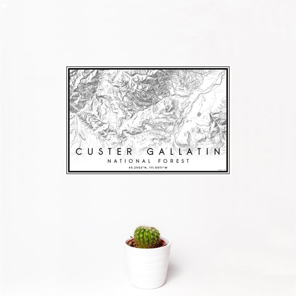 Custer Gallatin - National Forest Classic Map Print