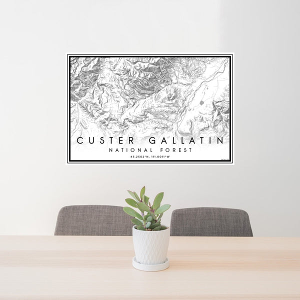 Custer Gallatin - National Forest Classic Map Print