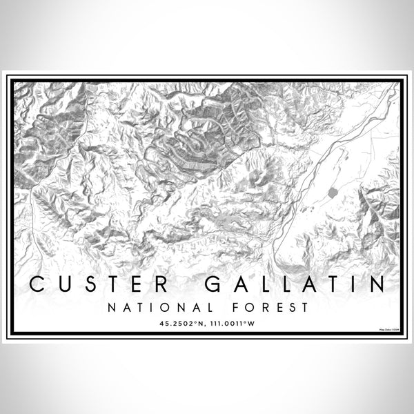 Custer Gallatin - National Forest Classic Map Print
