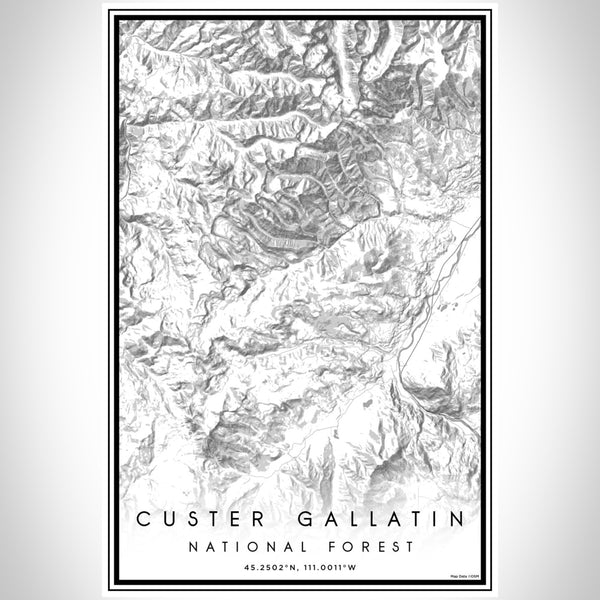 Custer Gallatin - National Forest Classic Map Print