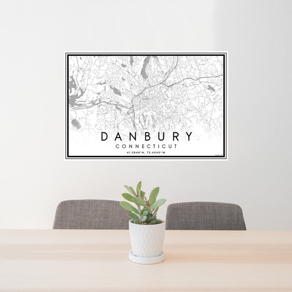 Danbury - Connecticut Classic Map Print