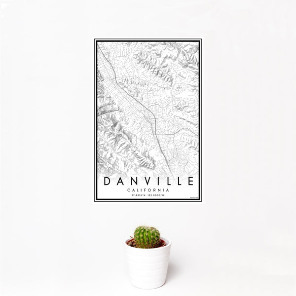 Danville - California Classic Map Print
